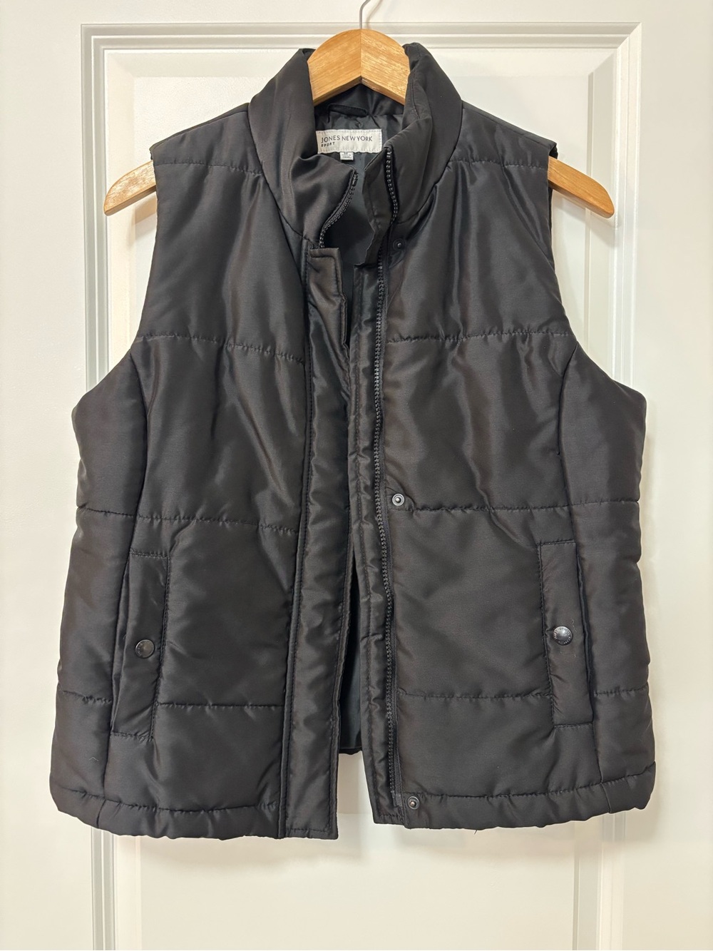 Jones New York Sport Black Puffer Vest, Size M